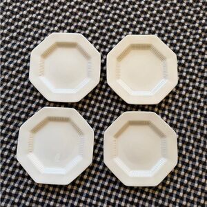 Lot of 4 Independence Ironstone Interpace Octagonal 6 5/8" Plate